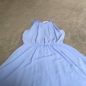 Blue Halter Mini Dress